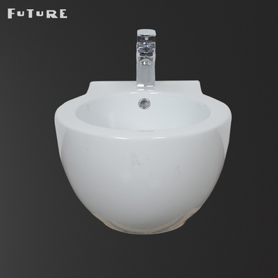 ওয়াশরুম W380mm মধ্যে সহজ ইনস্টলেশন সাদা মেঝে স্ট্যান্ডিং বিডেট